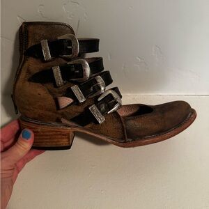 Freebird by Steven Brown and Black Buckle Ankle Boot